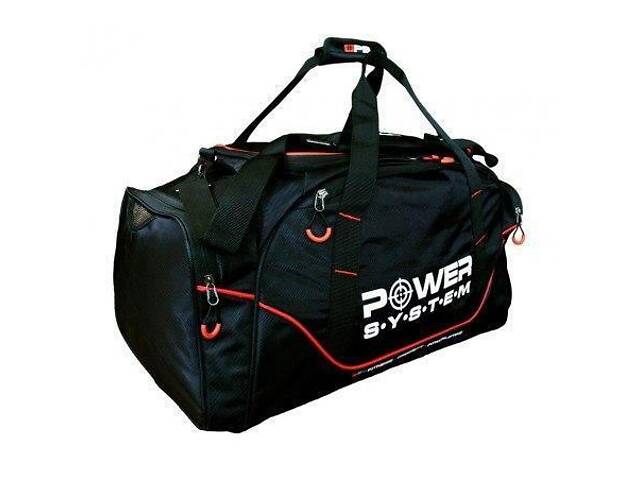 Спортивна сумка Power System PS-7010 Gym Bag Magna Black/Red - Фото 1