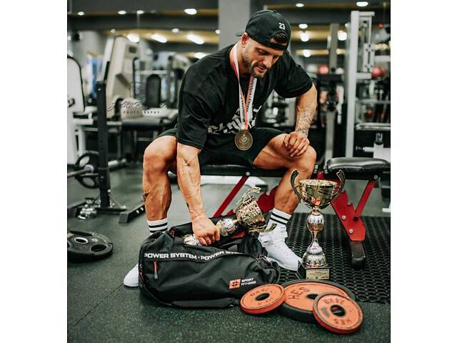 Сумка спортивна Power System PS-7012 Gym Bag-Dynamic Black/Red (38л) - Фото 3