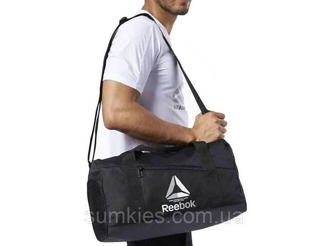 Спортивна сумка 35L Reebok Training Essentials Grip Duffel Bag чорна - Фото 1