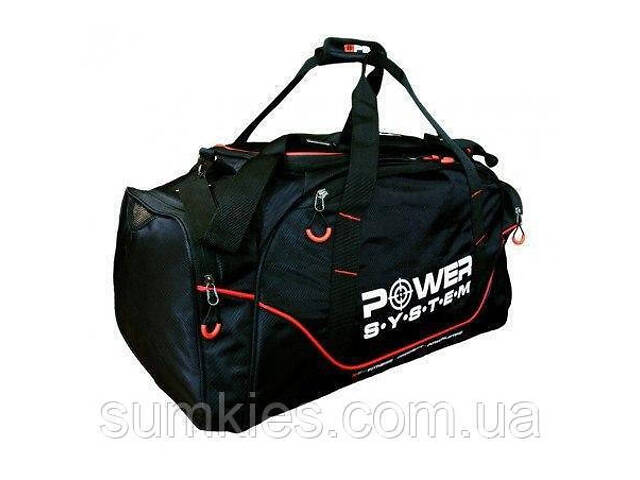 Спортивна сумка Power System PS-7010 Gym Bag Magna Black/Red - Фото 1