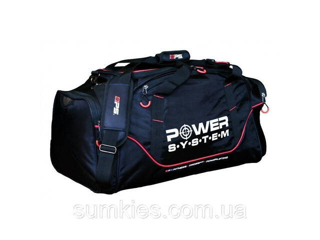 Спортивна сумка Power System PS-7010 Gym Bag Magna Black/Red - Фото 2