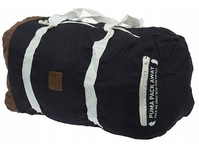 Спортивна сумка Puma Pack Away Barrel чорна на 40л - Фото 1