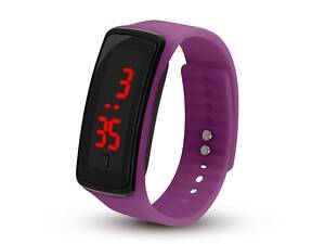 Спортивні силіконові LED годинник-браслет Фіолетовий
