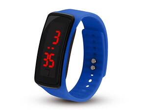 Спортивні силіконові LED годинник-браслет Синій