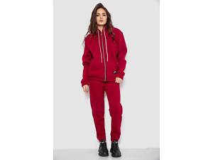 Спортивный костюм женский на флисе, цвет бордовый, 244R1555