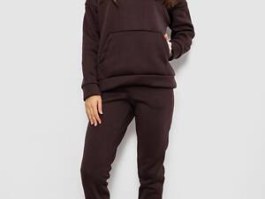 Спортивний костюм жіночий на флісі, колір шоколадний, 257R85