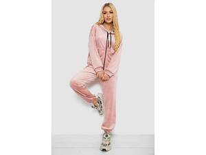 Спортивный костюм женский велюровый, цвет пудровый, 238R107