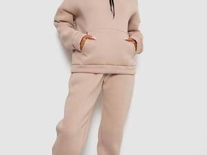 Спортивний костюм на флісі, колір світло-бежевий, 238R5726