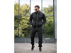 Спортивний костюм на флісі TEREMBIT black ПП8032