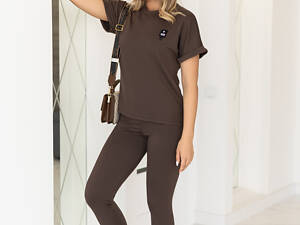 Спортивний літній костюм 'Total' | Норма і батал Шоколадний, 50-52