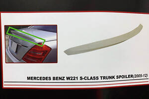 Спойлер (ABS, под покраску) для Mercedes S-Class W221
