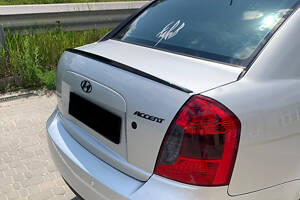 Спойлер LIP (Sunplex, черный) для Hyundai Accent 2006-2010 гг