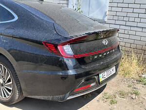 Спойлер лип Hyundai Sonata DN 2020- ABS пластик, цвет черный глянец