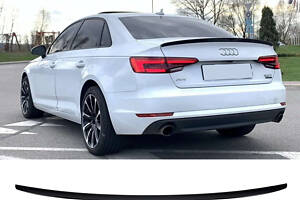 Спойлер на Audi A4 B9 2015-2019 року (чорний глянець)