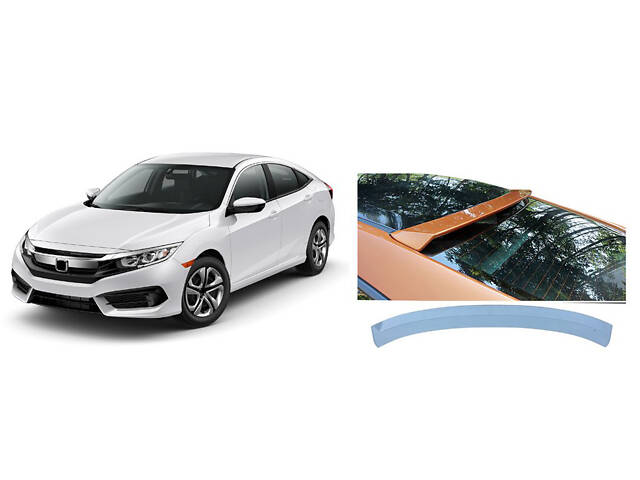 Спойлер Заднего стекла Niken V4 (под покраску) для Honda Civic Sedan X 2016-2021 гг - Фото 2