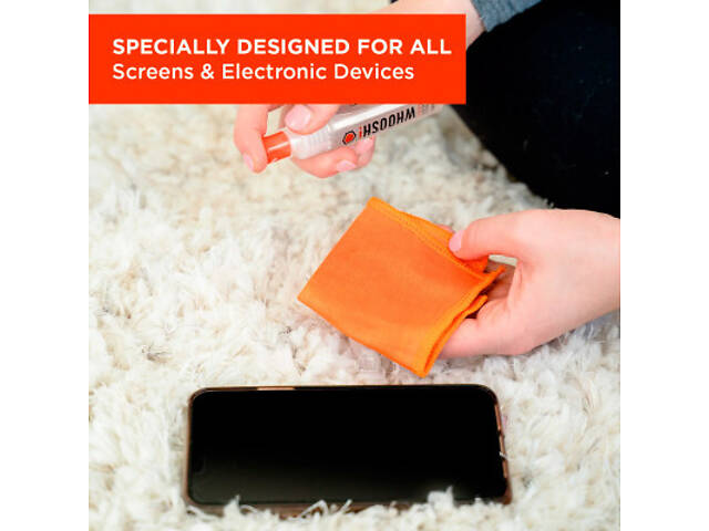 Спрей для очищення Whoosh! Screen Shine GO 30ml, мікрофібра 14x14cm (1FG30ENFR) - Фото 3