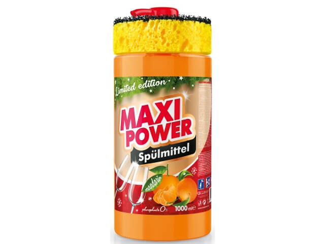 Засіб для ручного миття посуду Maxi Power Мандарин 1 л (4823098413929) - Фото 1