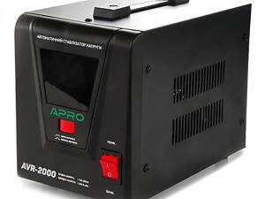 Стабилизатор напряжения релейный APRO AVR-2000 : 1600 Вт, релейный, Led-дисплей, вес 5 кг