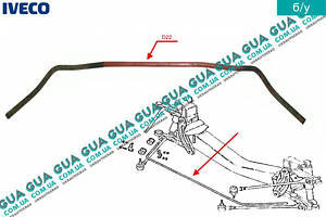 Стабилизатор передний D22 93813801 Iveco / ИВЕКО DAILY II 1989-1999 / ДЭЙЛИ Е2 89-99, Iveco / ИВЕКО DAILY III 1999-2006 