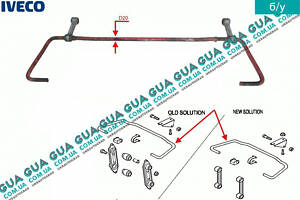 Стабилизатор задний D20 504083640 Iveco / ИВЕКО DAILY III 1999-2006 / ДЭЙЛИ Е3 99-06, Iveco / ИВЕКО DAILY IV 2006-2011 /