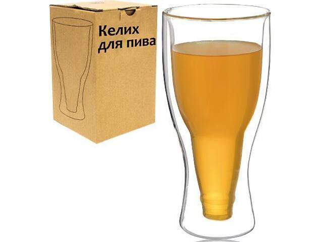 Склянка «Beer Bottle» 350 мл із подвійними стінками, скляна термокухоль - Фото 3