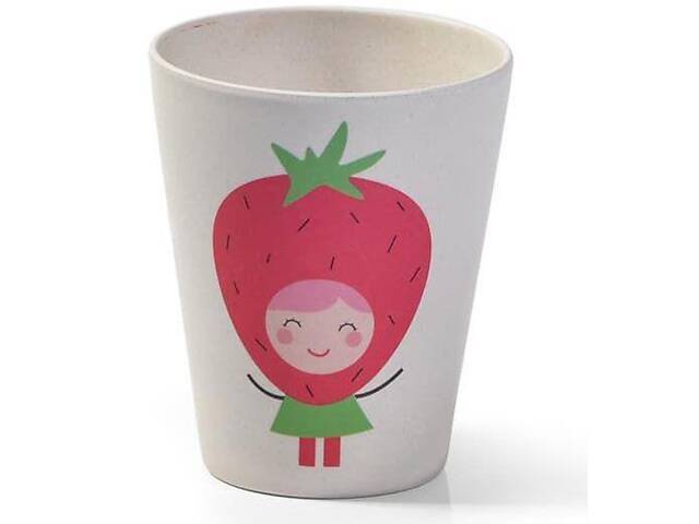 Склянка дитяча Fissman 'Полуничка' 300 мл із бамбукового волокна - Фото 1