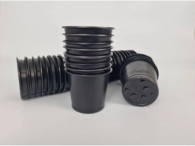 Стакан для розсади 300 мл, Ø9x6.8 см, з дренажними отворами, м'який, ящик 1500 шт. - Фото 2