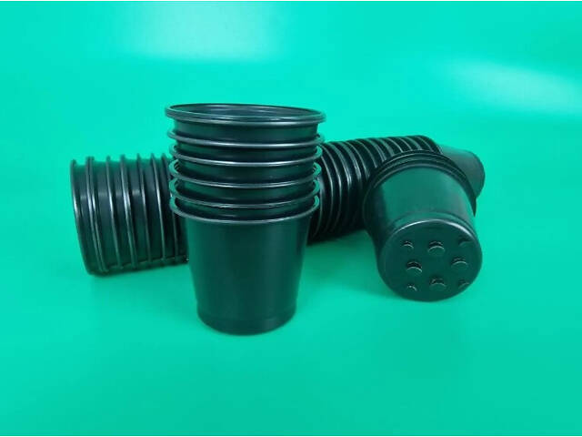 Стакан для розсади 300 мл, Ø9x6.8 см, з дренажними отворами, м'який, ящик 1500 шт. - Фото 3