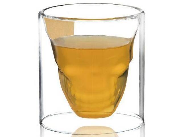 Стакан для віскі «Череп» 200 мл із подвійними стінками - Фото 1