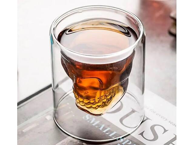 Стакан для віскі «Череп» 200 мл із подвійними стінками - Фото 2
