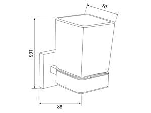 Склянка для зубних щіток MEXEN VOX CHROME