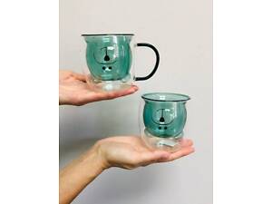 Склянка з подвійними стінками OLens Смарагдова Умка 102-233 250 мл смарагдовий