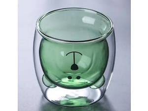 Склянка з подвійними стінками OLens Зелена Умка 102-233 250 мл зелена
