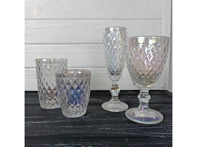 Склянка висока Versailles Кварц райдужний VS-H350QR 350 мл рожева - Фото 3