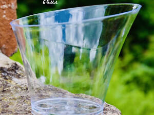 Стаканчик склоподібний Овал 65 мл для міні-десертів, мусів та закусок (ящик 256 шт)