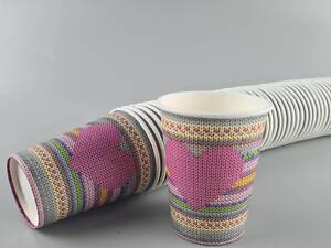 Стаканчики для кави 250 мл 'СЕРДЦІ В'ЯЗНА' Маестро h9 (50 шт.)