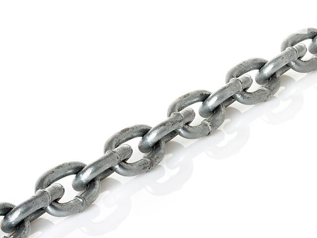 Сталевий ланцюг 5х15мм, робоче навантаження 0,8 тн - Фото 1