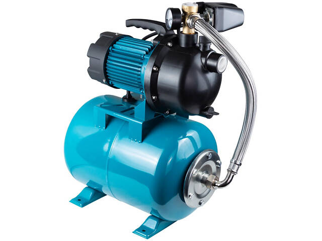 Станция 1.2кВт Hmax 48м Qmax 80л/мин пластик (самовсасывающий насос) 24л Украина AquaticaLEO (775309/24) - Фото 8