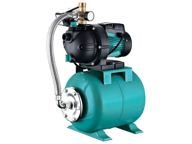 Станция 1.3кВт Hmax 48м Qmax 80л/мин (самовсасывающий насос) 24л LEO (776205) - Фото 1