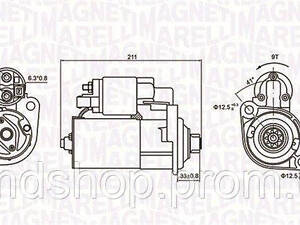 Стартер Audi A3/Ford Galaxy/VW Caddy/Golf/Passat/Skoda Octavia 1,4-2,0 91-05 (1,1kw) (z=9)