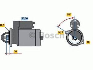 Стартер BOSCH 0986018340 на AUDI A4 Avant (8D5, B5)