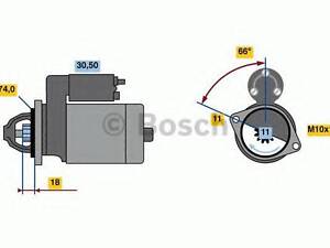 Стартер BOSCH 0986018480 на TOYOTA RUNX (ZZE12_, NDE12_, ZDE12_)