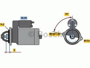 Стартер BOSCH 0986018680 на TOYOTA AVENSIS седан (T25)