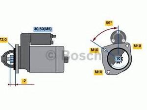 Стартер BOSCH 0986018970 на PEUGEOT 407 купе (6C_)