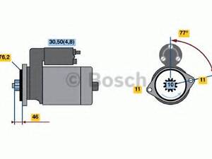 Стартер BOSCH 0986020280 на VW NOVO FUSCA (9C1, 1C1)