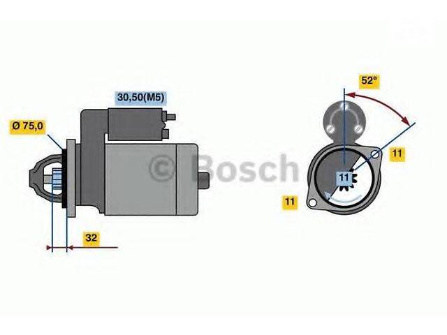 Стартер BOSCH 0986023250 на VAUXHALL ASTRA Mk IV (G) купе (F67)