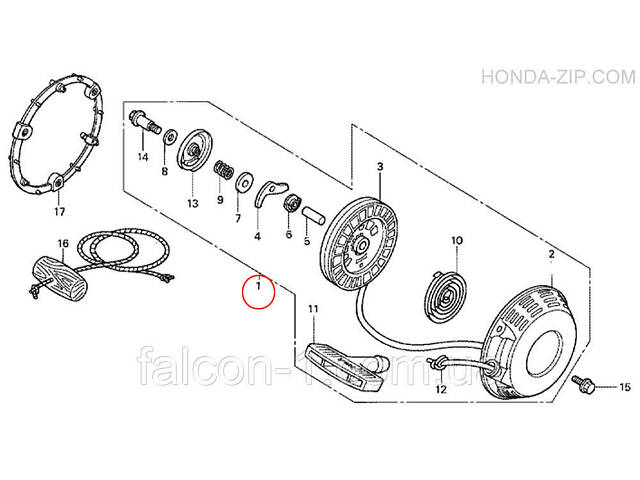 Стартер Honda EB 1000 Elmax SH-2900EX EG 1900X G150 G200 GV150 GV200 GX110 Kipor 28400-883-N00ZA, 28400-ZE1-003ZA - Фото 4