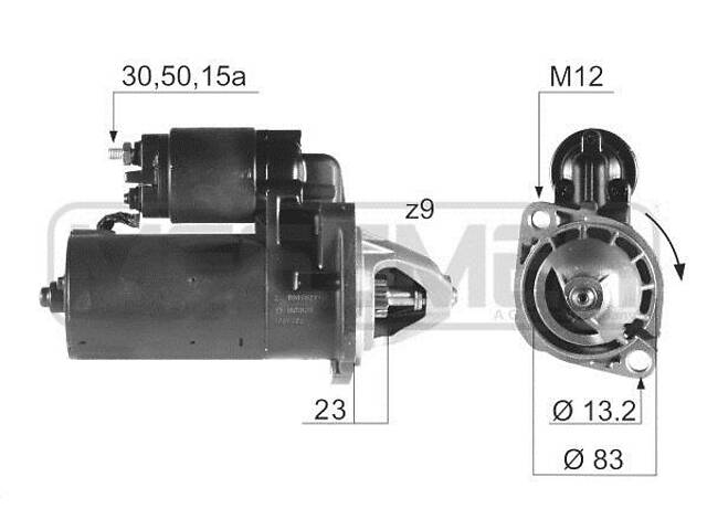 Стартер PORSCHE 924 / AUDI 80 B4 (8C2) / AUDI A6 C4 (4A5) / AUDI 100 C4 (4A2) 1968-2000 г.