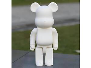 Статуэтка Bearbrick 400% White 28 см. Дизайнерская игрушка Беарбрик белый. Bearbrick