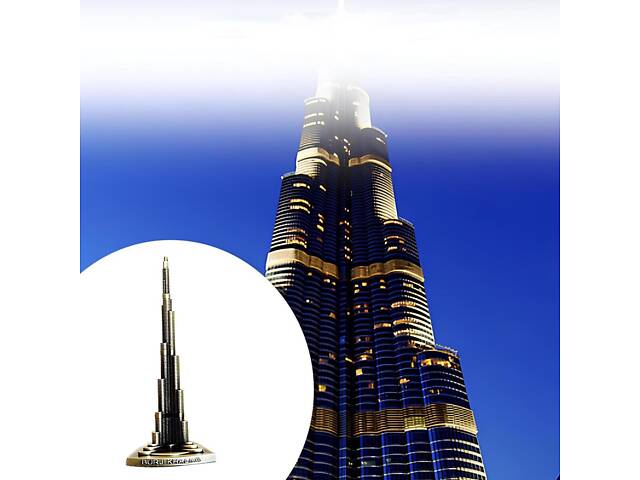 Статуетка Бурдж-Халіфа RESTEQ — мініатюрна модель найвищої будівлі світу, 18 см - Фото 5